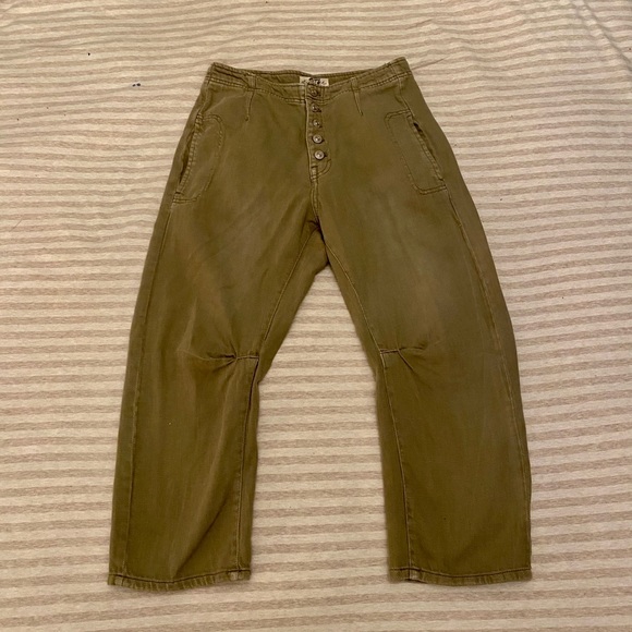 Free People Osaka Relaxed Jean 27khaki 